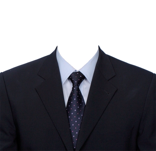 照模板男士西装证件照衣服模板穿西装衬衫的男人白衬衫免抠图蓝色衬