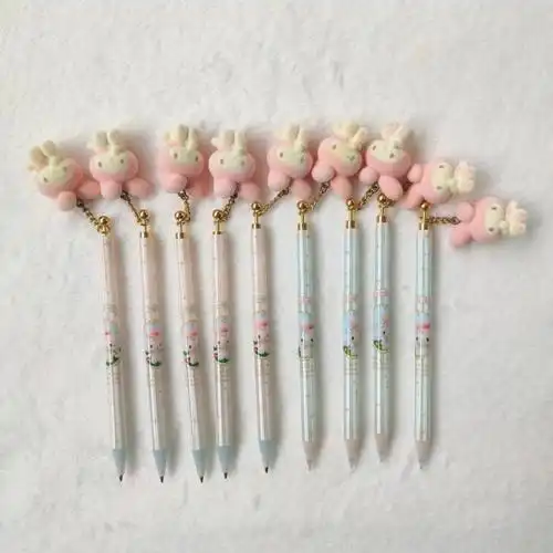 三丽鸥美乐蒂植绒吊坠自动铅笔中油笔