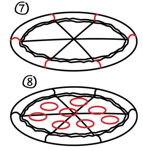 披萨怎么画简单又漂亮披萨怎么画简单又漂亮卡通版