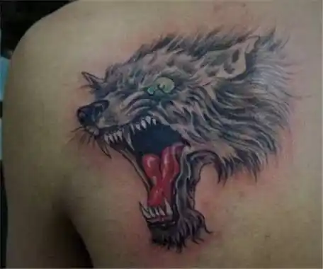滴血狼头纹身含义手稿图案大全18