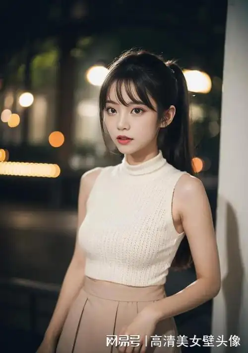 夜景街拍一位超级漂亮的马尾短裙女生极品颜值与身材完美呈现
