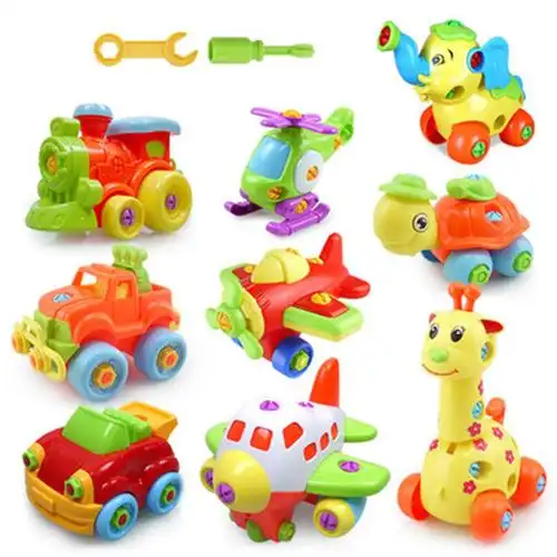 儿童卡通汽车益智玩具螺母组合拆装玩具可拆卸拼装男孩3岁玩具