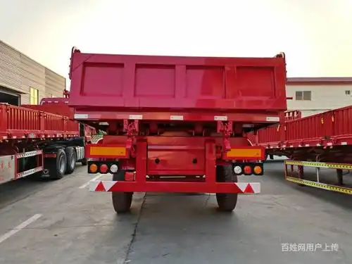 现车出售8米后翻自卸半挂车 60公分高 轻量化设计