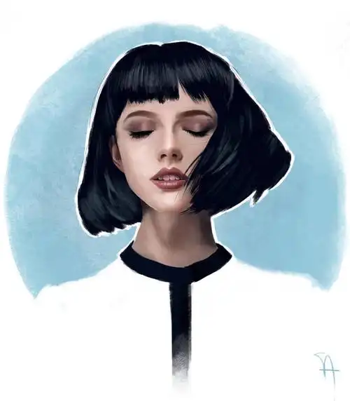 40张板绘厚涂女生头像素材各种风格气质