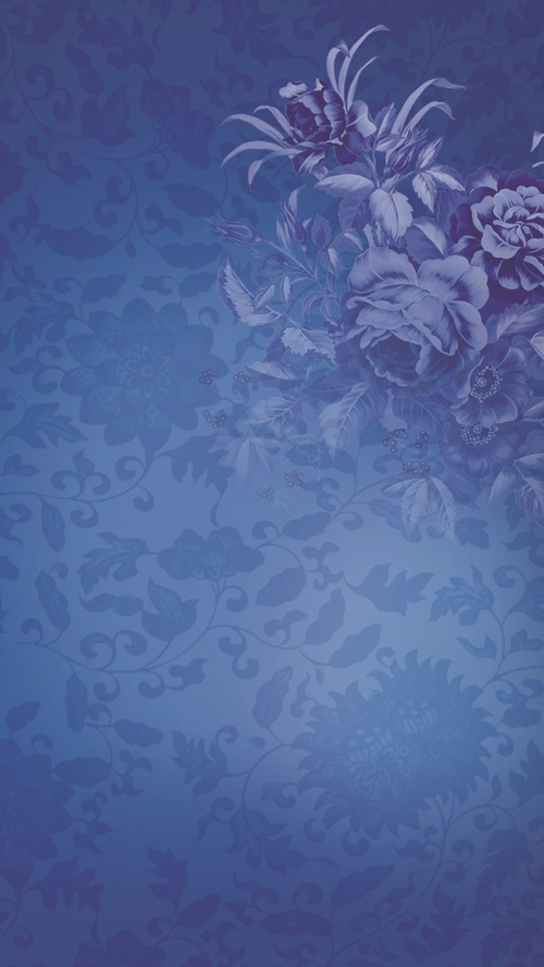 h5蓝底花纹背景