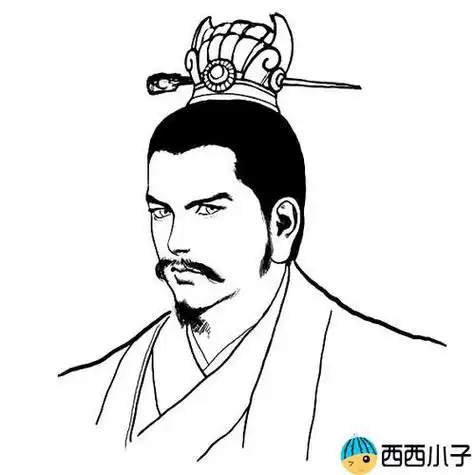 刘备简笔画步骤卡通全身