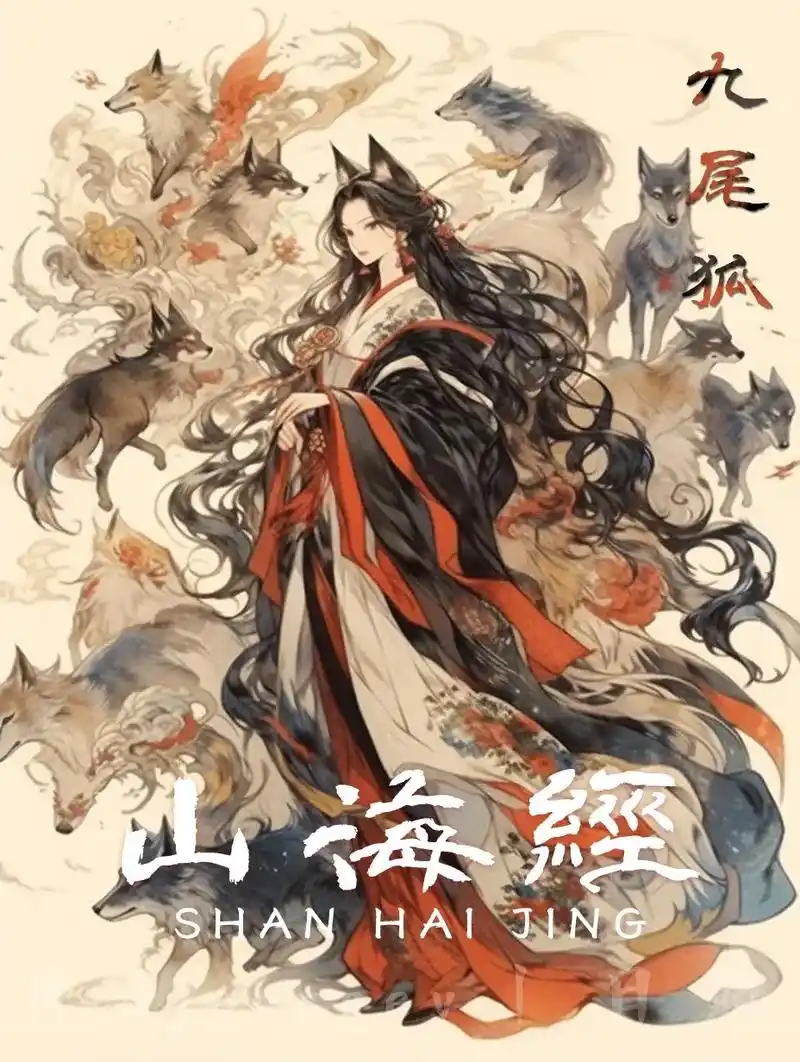 山海经异兽录|瑞兽九尾狐想到三生三世了!#创作灵感 #我那迷 - 抖音