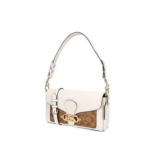 coach蔻驰女士时尚经典老花拼色腋下包