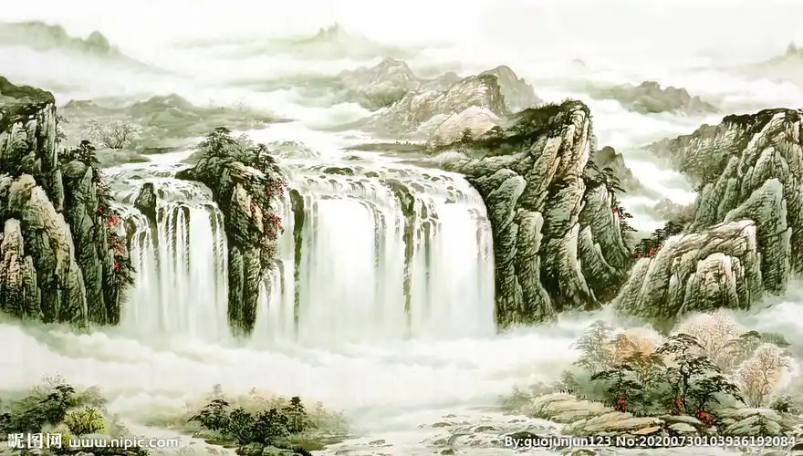 cmyk40共享分关 键 词:旭日东升 山水画 水墨山水画 意境山水画 国画