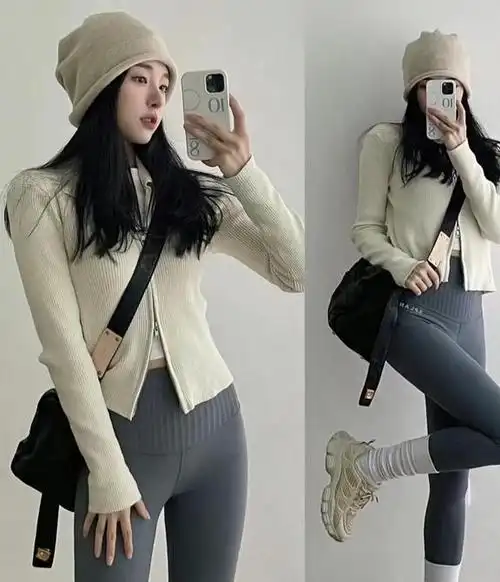 哈尔滨街头火了一种穿法叫作面包服瑜伽裤时尚又显瘦