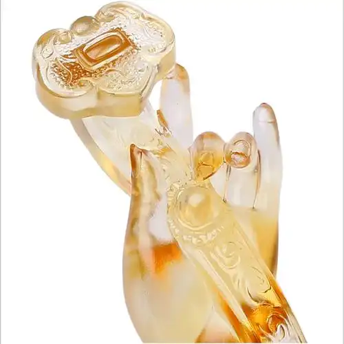 腾彩佛手如意 琉璃工艺品摆件 玄关 l2