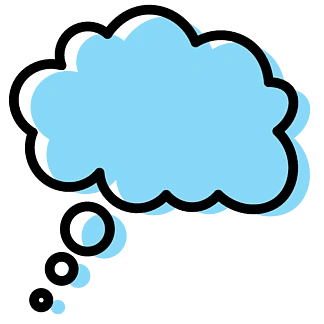 简笔思考气泡,对话框素材