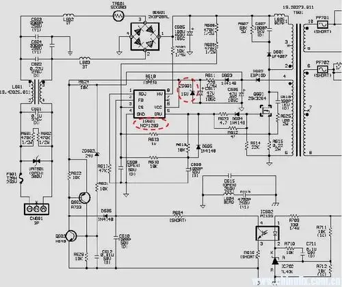 急求飞利浦液晶电源1200p60电路图