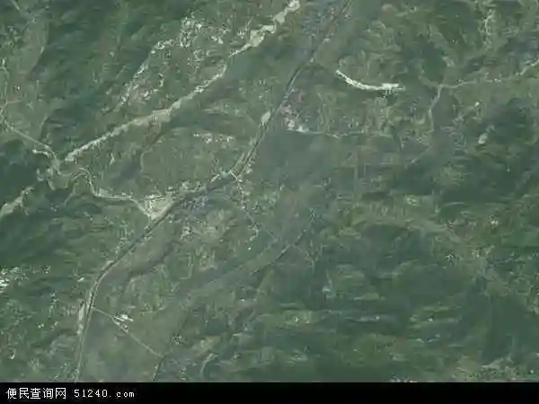 中国湖北省黄冈市麻城市木子店镇地图(卫星地图)