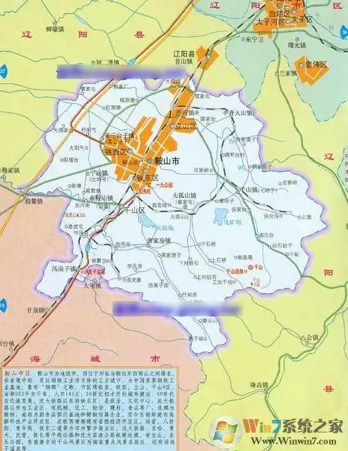 鞍山卫星地图全图高清版辽宁省鞍山市高清版地图
