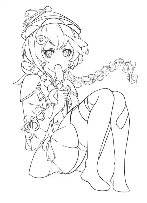 线稿练习28100原神七七