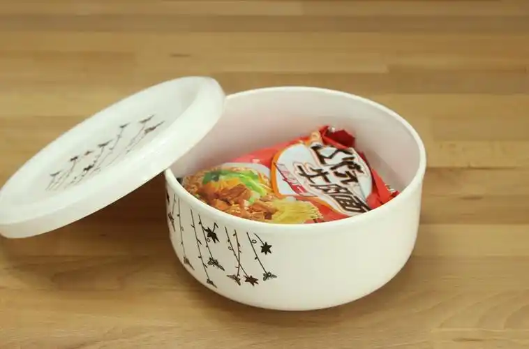 陶瓷碗饭碗带盖 泡面碗带盖家用大碗吃饭保鲜碗面碗极有家