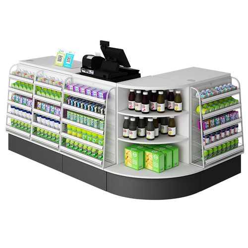 辉煌物美超市收银台柜便利店收银台转角柜台小型店铺母婴药店零食店