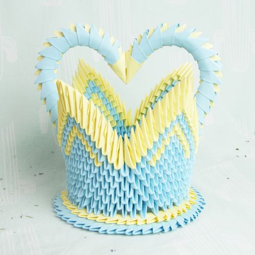 折纸中小学生手工手工制制作作业半成品插纸花篮三角手工折纸