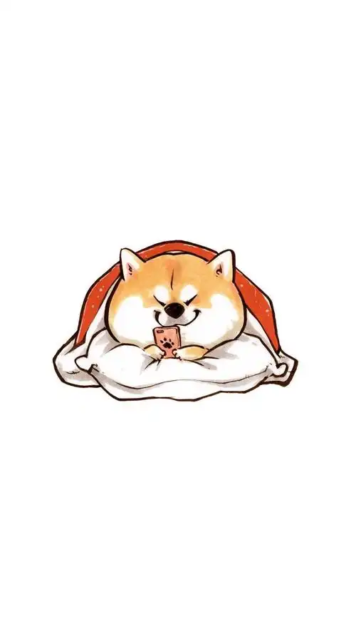 柴犬超可爱手绘高清手机壁纸