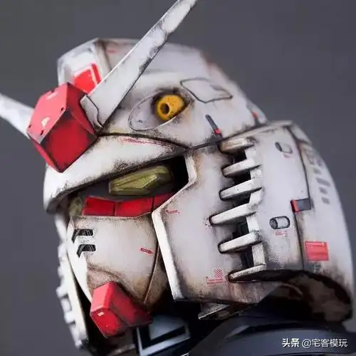 根大木秀元祖高达头像扭蛋旧化涂装作品范例