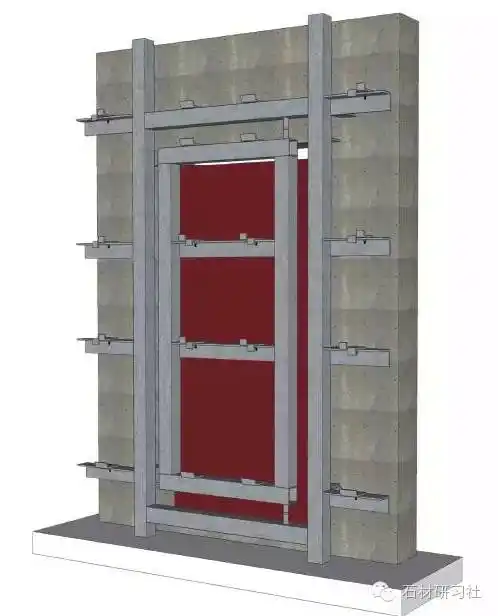 图解石材暗门做法