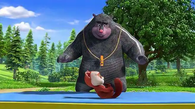 熊熊乐园:大黑熊老师教捷豆豆鲤鱼打挺,捷豆豆却起不来!