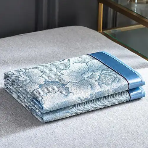 【南极人凉席】1.8m床冰丝席三件套可折叠单人学生0.9米1.2草席子