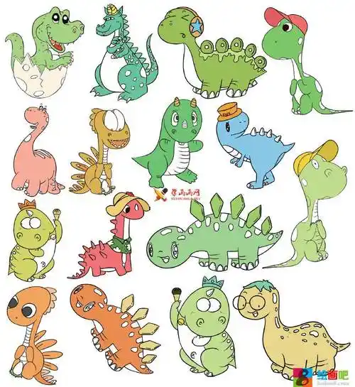 2022最新卡通恐龙简笔画 画恐龙简笔画 儿童 - 第 3 - 水彩迷