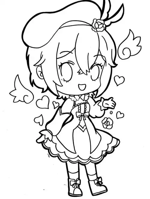 1100q版动漫女生系列甜心baby76线稿