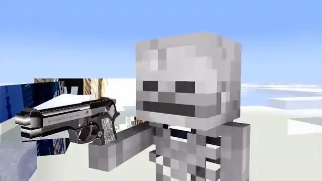 我的世界:骷髅小白背后有僵尸