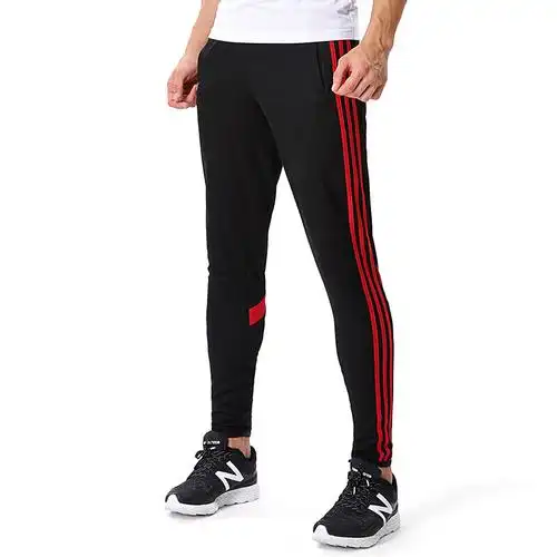 18秋冬款拉链裤弹力紧身长裤速干跑步田径健身裤男长裤加绒运动裤男士