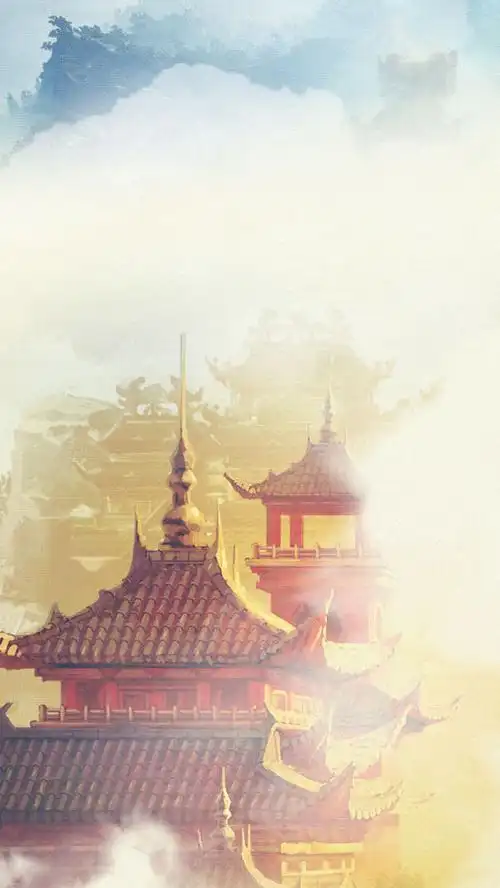 古建筑h5背景免抠素材免费下载_觅元素51yuansu.com