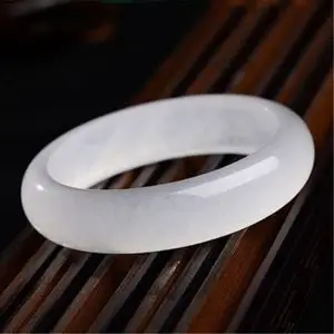 女款手镯饰品礼品玉石雕刻玉镯子天然正品石英岩玉手镯