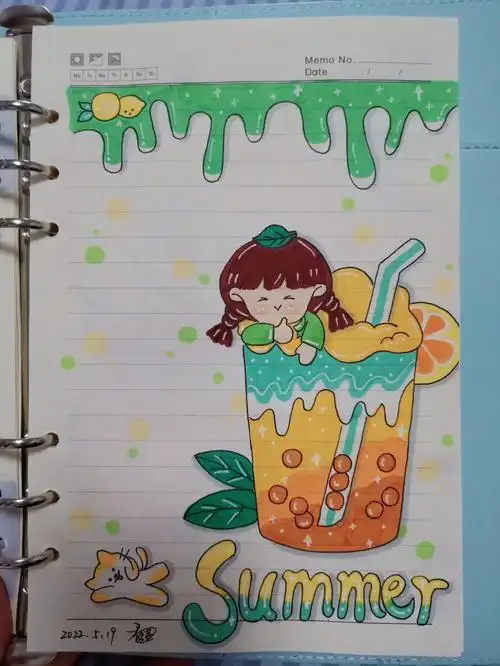 来一拨自制奶茶饮料手帐系列