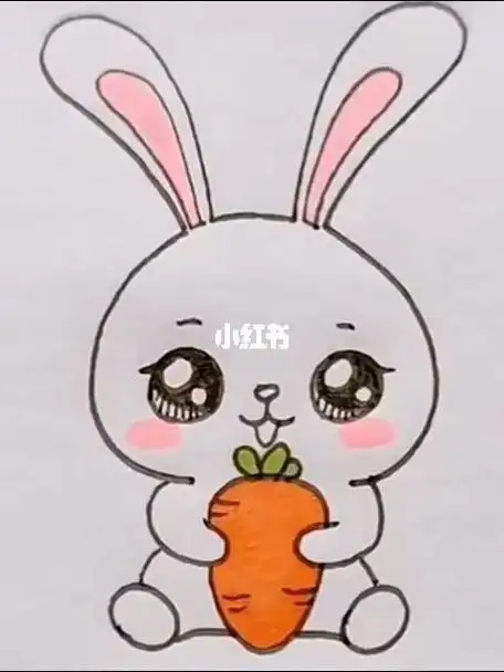 兔子卡通形象简笔画的眼睛