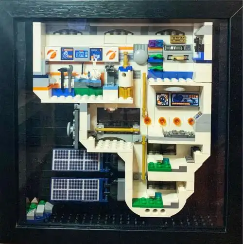 乐高宇航员月球空间站相框moc图纸60227套内