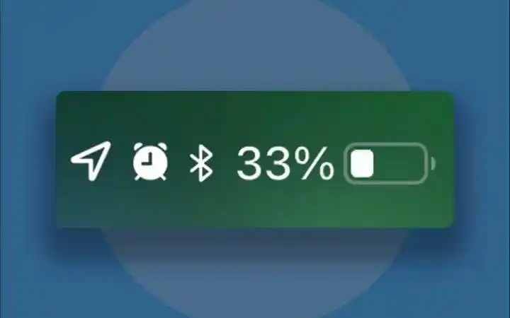 iphone状态显示电量再也不用下拉状态栏看电量了