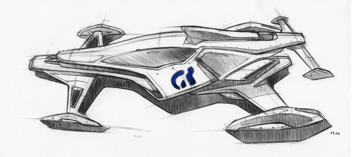 单纯的汽车与机车手绘草稿欣赏