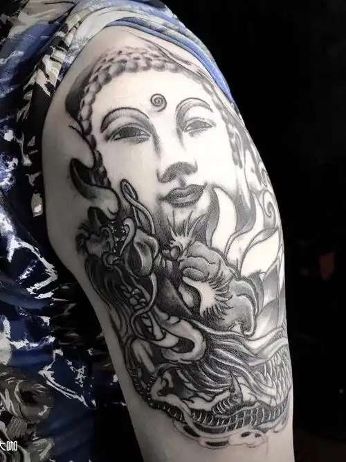 如来佛祖_纹身图案手稿图片_三告的纹身作品集
