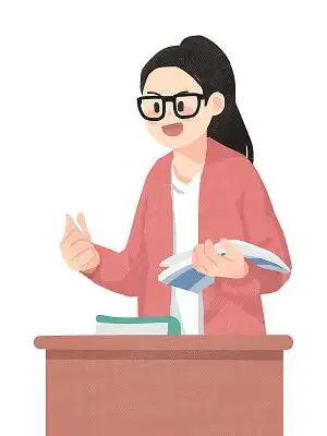 彩色手绘卡通老师教师节人物教师节元素png素材