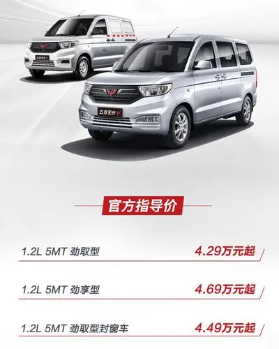 2020年7月7日,五菱宏光v 1.2l车型正式上市,新车售价4.