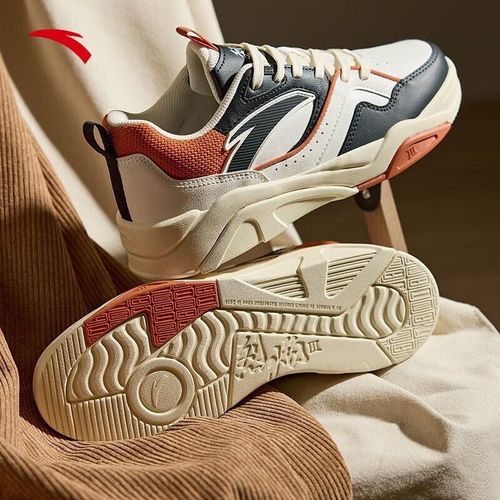 安踏板鞋烈焰男鞋夏季新款潮流时尚皮面休闲鞋增高厚底运动鞋子男