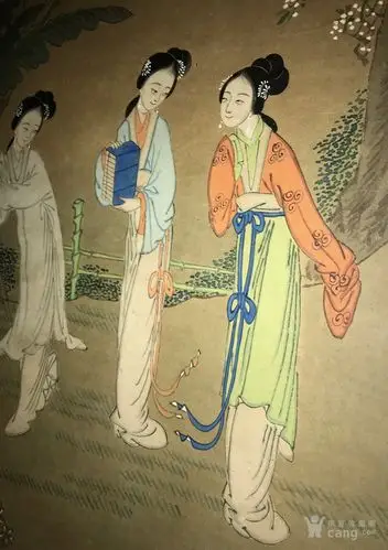 华夏古玩城 字画 近现代 > 晚清民国水彩仕女图 年代:民国 款式:横幅