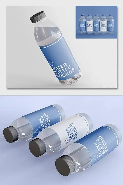 纯净水矿泉水瓶logo贴牌样机