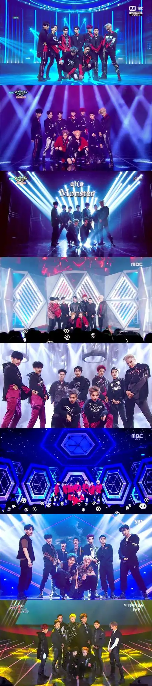 exomonster八个现场endingpart天团气场