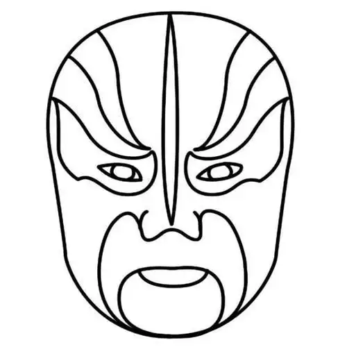 京剧脸谱图片简易画 中国京剧脸谱简易画_简笔画-绘画者图库