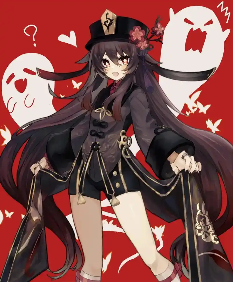 胡桃 #高清壁纸 #七七 #原神 #原神胡桃 #电脑壁纸  - 抖音