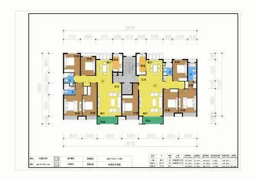 11层一梯两户单元户型-公寓户型图-户型图下载-户型图设计-优户网-1梯