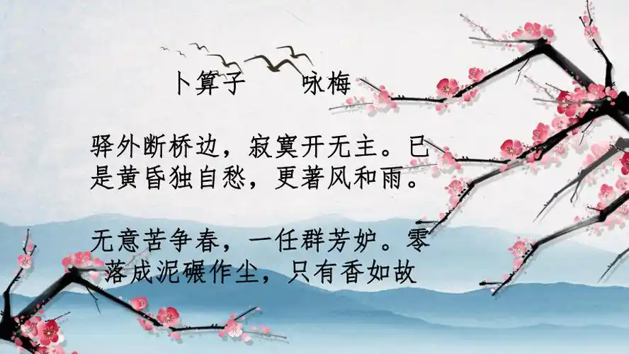 新人教版(部编)八年级语文下册《六单元课外古诗词诵读卜算子.